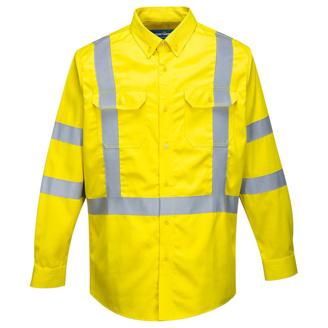 Portwest FR95YER Bizflame 88/12 Hi-Vis FR Shirt - Yellow - R