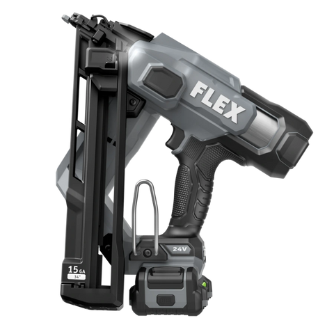 FLEX FX4311B-1A 15Ga Angled Nailer Kit (1x2.5Ah Battery+160W Charger)