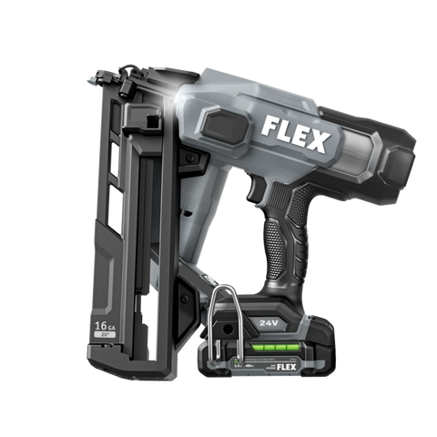 FLEX FX4321A-1A 16Ga Angled Nailer Kit (1x2.5Ah Battery+160W Charger)