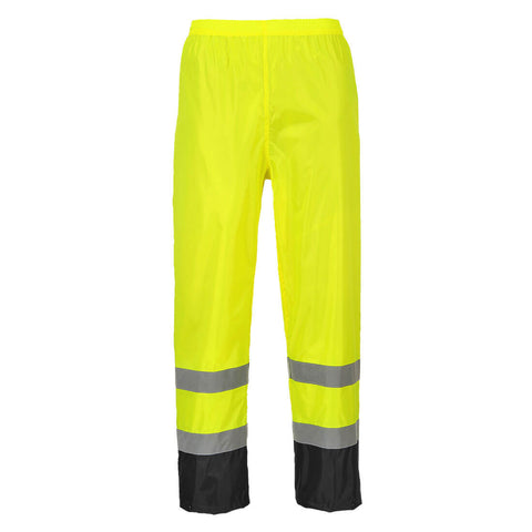 Portwest H444YBR Hi-Vis Contrast Rain Pants - Yellow/Black - R