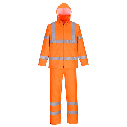 Portwest H448ORR Hi-Vis Rainsuit - Orange - R