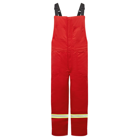 Portwest IAS3225RET Avenger 9oz Insulated Bib Pants - Red Tall - T
