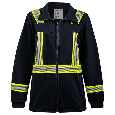 Portwest IOS324NAT Striped Fleece Full Zip Jacket - Navy Tall - T