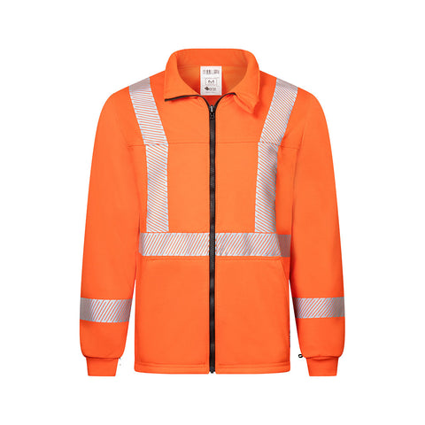Portwest IOS329ORR Segmented Striped Fleece Full Zip Jacket - Orange - R