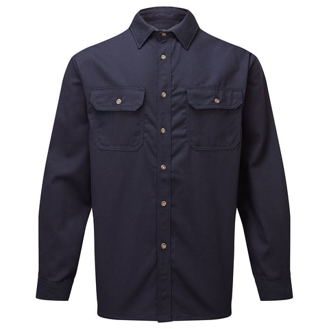 Portwest IUP650NAT Ultrasoft 7oz Deluxe Work shirt - Navy Tall - T