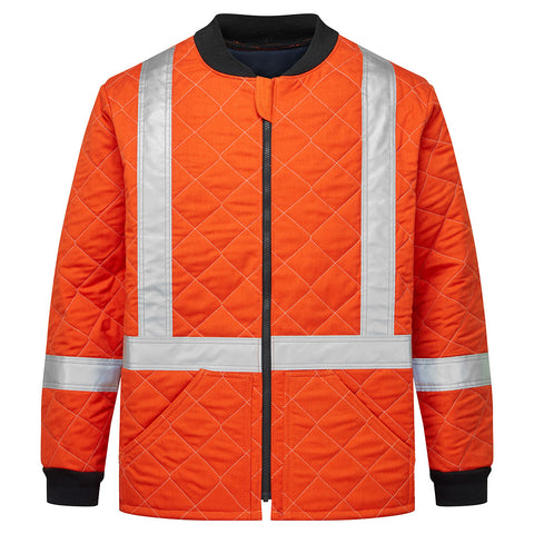 Portwest IUS417ORR Ultrasoft Quilted Freezer Jacket - Orange - R