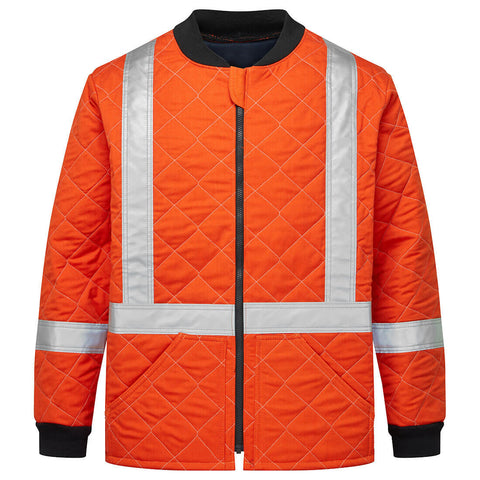 Portwest IUS417ORT Ultrasoft Quilted Freezer Jacket - Orange Tall - T