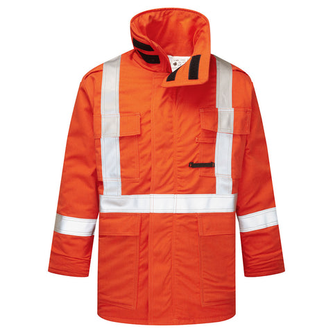 Portwest IUS515ORR Ultrasoft 9oz Hi-Vis Insulated Parka - Orange - R