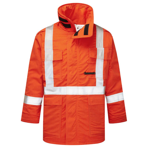 Portwest IUS515ORT Ultrasoft 9oz Hi-Vis Insulated Parka - Orange Tall - T