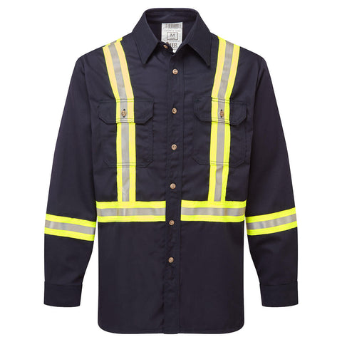 Portwest IUS650NAT Ultrasoft Work Shirt 650 WS - Navy Tall - T