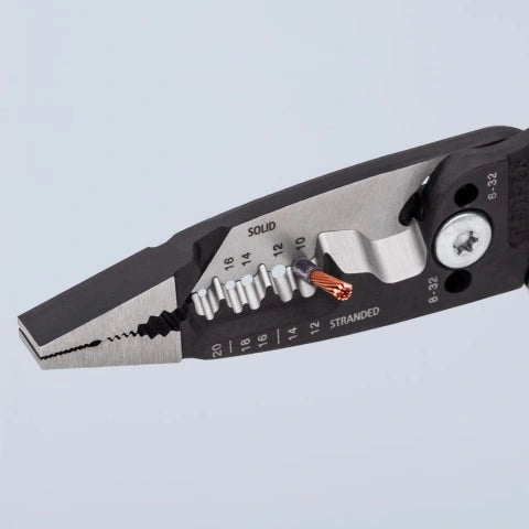 KNIPEX 13728SBA 8" Forged Wire Stripper 20-10 AWG