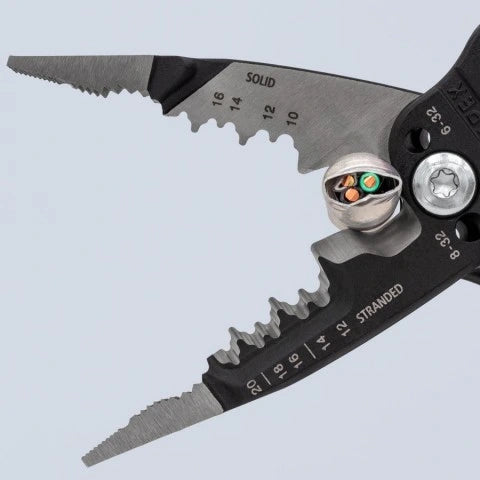 KNIPEX 13728SBA 8" Forged Wire Stripper 20-10 AWG