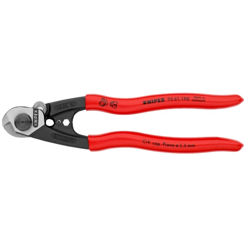 KNIPEX 9561190SBA Wire Rope Cutter - Forged