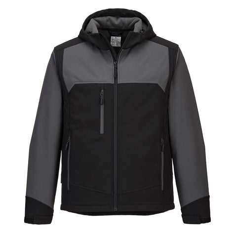 Portwest KX362BGY KX3 Hooded Softshell (3L) - Black/Gray