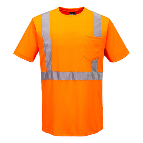 Portwest L041ORR Hi-Vis Lightweight T-Shirt S/S - Orange - R