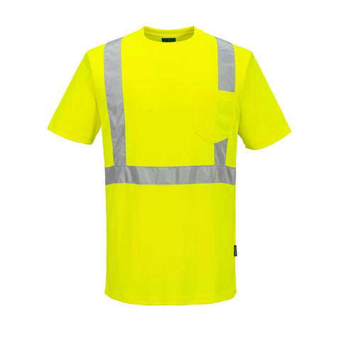 Portwest L041YER Hi-Vis Lightweight T-Shirt S/S - Yellow - R