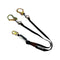 Frontline LPO62RADJ Combat 6' Tie-Back Double Leg Shock Absorbing Lanyard with Rebar Hooks