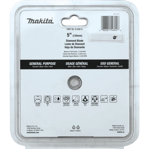 Makita B-69618 5" Segmented Diamond Blade