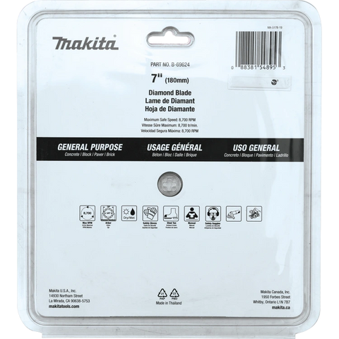 Makita B-69624 7" Segmented Diamond Blade