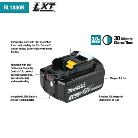 Makita BL1830B 18V LXT® 3.0Ah Battery