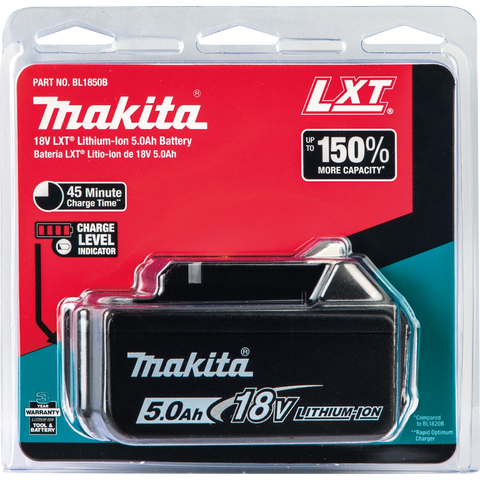 Makita BL1850B 18V LXT® Lithium‑Ion 5.0Ah Battery