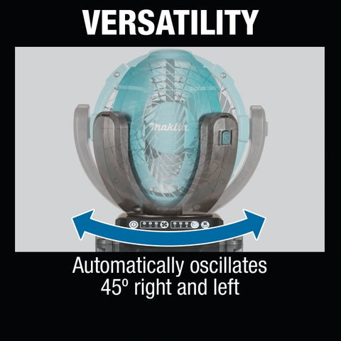 Makita DCF102Z 18V LXT® Lithium‑Ion Cordless 7‑1/8" Fan, Tool Only