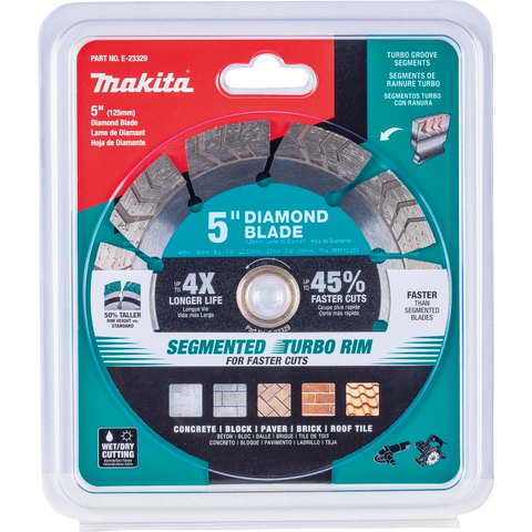 Makita E-23329 5" Diamond Blade, Segmented Turbo, General Purpose