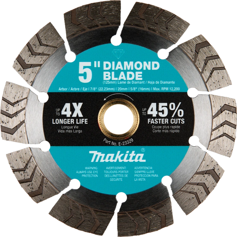 Makita E-23329 5" Diamond Blade, Segmented Turbo, General Purpose