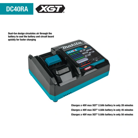 Makita GAG01M1 40V max XGT® Brushless Cordless 4‑1/2” / 5" Angle Grinder Kit, with Electric Brake (4.0Ah)