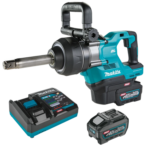 Makita GWT10T 40V max XGT® Brushless Cordless 4-Sp. High-Torque 1" Sq. Drive D-Handle Extended Anvil Impact Wrench kit w/ Friction Ring (5.0Ah)