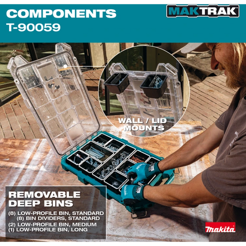 Makita T-90059 MAKTRAK Low‑Profile Medium Organizer