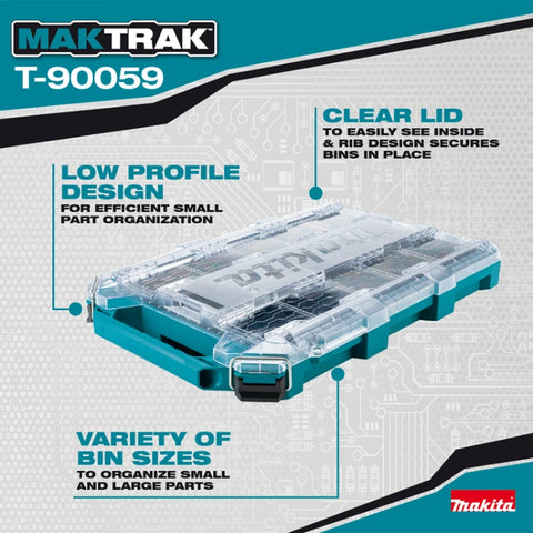 Makita T-90059 MAKTRAK Low‑Profile Medium Organizer