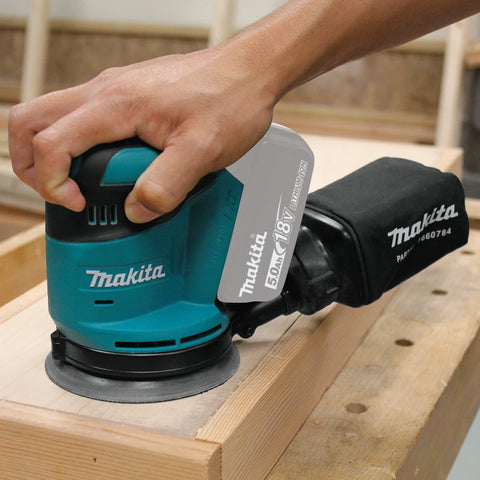 Makita XOB01Z 18V LXT® Lithium‑Ion Cordless 5" Random Orbit Sander, Tool Only