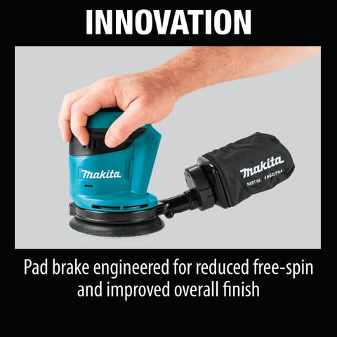 Makita XOB01Z 18V LXT® Lithium‑Ion Cordless 5" Random Orbit Sander, Tool Only