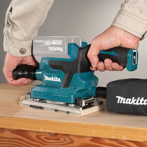 Makita XOB03Z 18V LXT® Lithium-Ion Brushless Cordless 1/3 Sheet Finishing Sander, AWS Capable, Tool Only