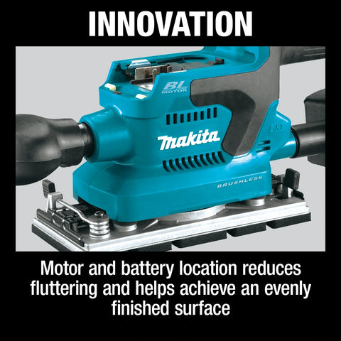 Makita XOB03Z 18V LXT® Lithium-Ion Brushless Cordless 1/3 Sheet Finishing Sander, AWS Capable, Tool Only