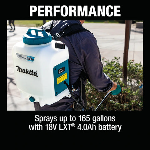 Makita XSU01Z 18V LXT® Lithium‑Ion Cordless 2.6 Gallon Backpack Sprayer, Tool Only
