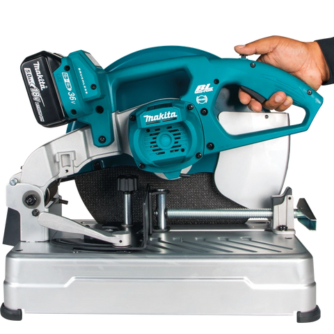 Makita XWL01PT 36V (18V X2) LXT® Brushless 14" Cut-Off Saw Kit, dual port rapid charger, electric brake (5.0Ah)