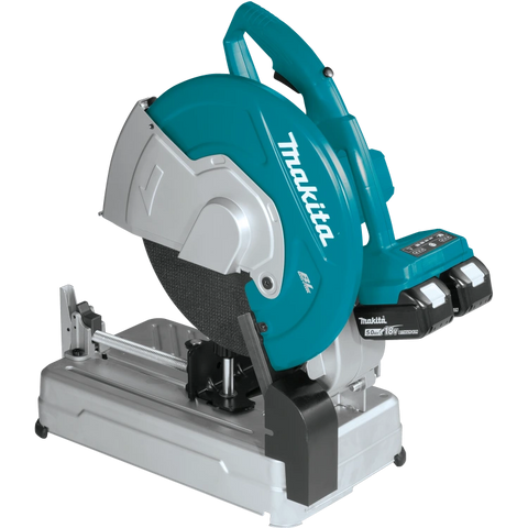 Makita XWL01PT 36V (18V X2) LXT® Brushless 14" Cut-Off Saw Kit, dual port rapid charger, electric brake (5.0Ah)