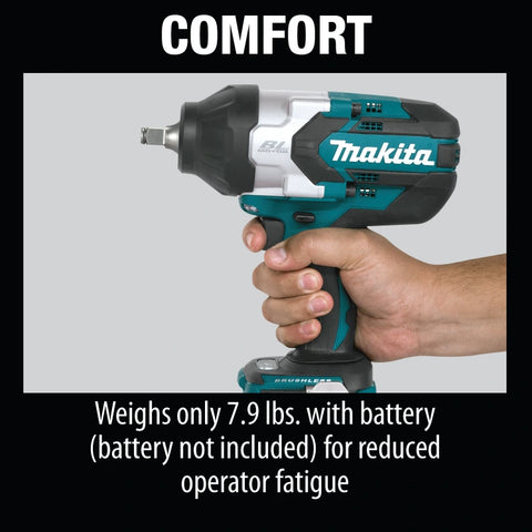 Makita XWT08Z 18V LXT® Lithium-Ion Brushless Cordless High-Torque 1/2" Sq. Drive Impact Wrench w/ Friction Ring Anvil (Tool Only)