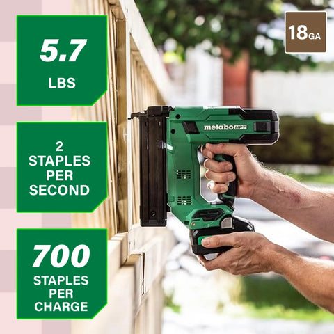 Metabo HPT N1804DB 18V MultiVolt™ 18-Ga 1-1/2" Narrow Crown Stapler (1x2.0Ah)