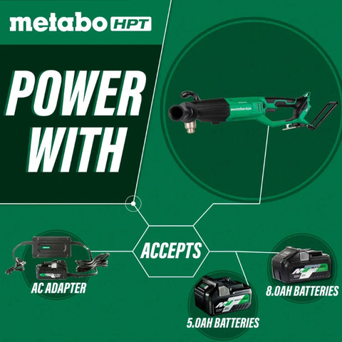 Metabo HPT D36DYAQ4M 36V MultiVolt™ Cordless 1/2" High Power Right Angle Drill (Tool Body Only)