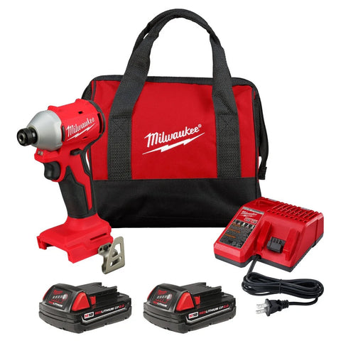 Milwaukee 3650-22CT M18™ Compact Brushless 1/4" Hex Impact Driver Kit