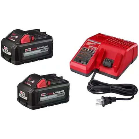 Milwaukee 48-59-1862S M18 18-Volt Lithium-Ion High Output Starter Kit with Two 6.0 Ah Battery and Charger