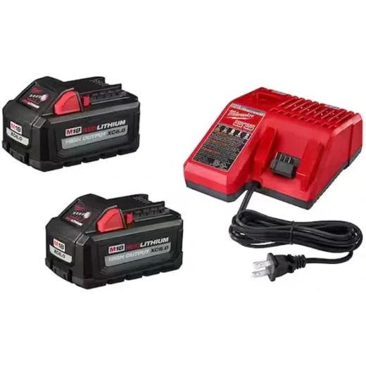 Milwaukee 48-59-1862S M18 18-Volt Lithium-Ion High Output Starter Kit with Two 6.0 Ah Battery and Charger