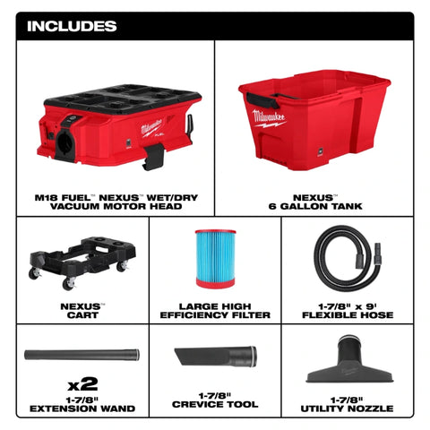 Milwaukee 0915-20 M18 Fuel Nexus 6 Gallon Wet/Dry Vacuum w/ Packout