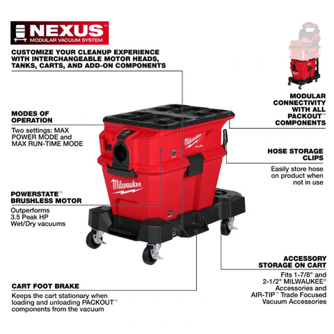Milwaukee 0915-20 M18 Fuel Nexus 6 Gallon Wet/Dry Vacuum w/ Packout