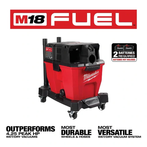 Milwaukee 0920-20 M18 FUEL™ 9 Gallon Dual-Battery Wet/Dry Vacuum