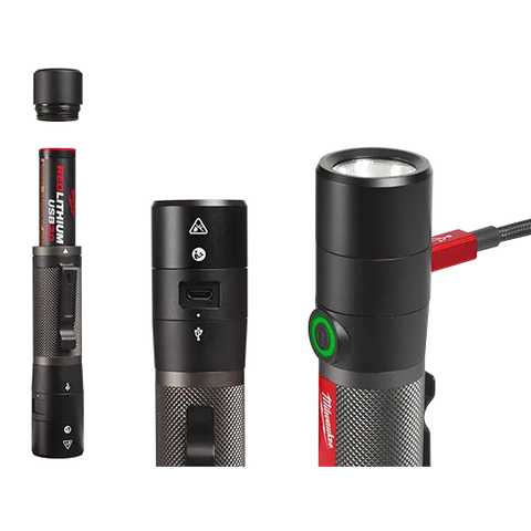 Milwaukee 2160-21 USB Rechargeable 800L Compact Flashlight