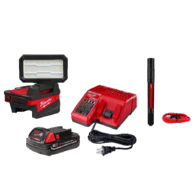 Milwaukee 2359-21PEN M18 Rover Compact Folding Flood Light With Penlight Packing
